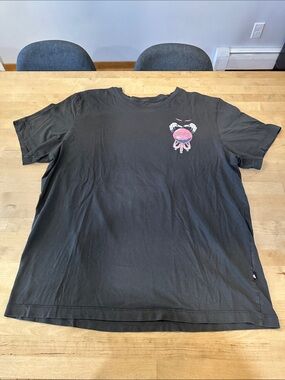 Nike Black Tee with Pink Drip Logo